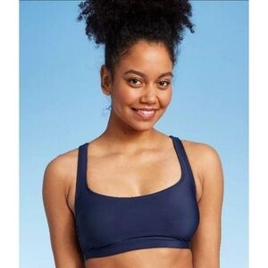 All in Motion Tie back Bralette bikini top Navy Size S